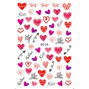 Sticker model unghii Love B028