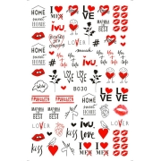 Sticker model unghii Love B030