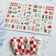 Sticker model unghii Love B030