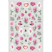 Sticker model unghii Roses B111