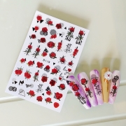 Sticker model unghii Roses B119