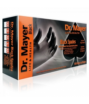 Manusi nitril texturate Black Spades Marimea L Dr. Mayer