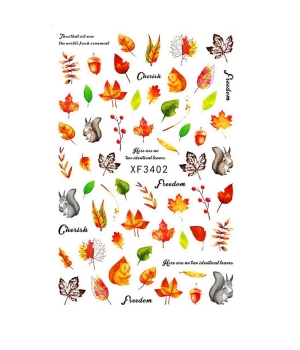 Sticker model unghii Autumn Leaves XF3402