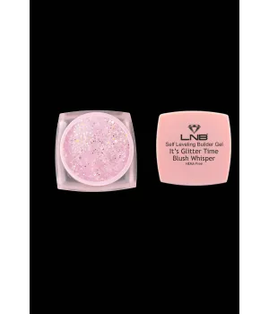 Self Leveling Builder Gel It's Glitter Time Blush Whisper Hema Free LNB 30 Gr.