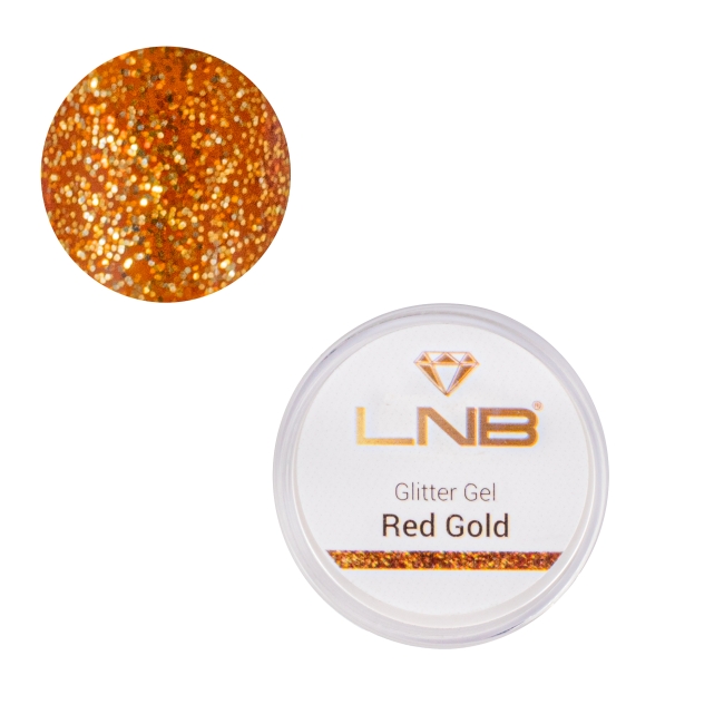 Glitter Gel Red Gold LNB 5 ml
