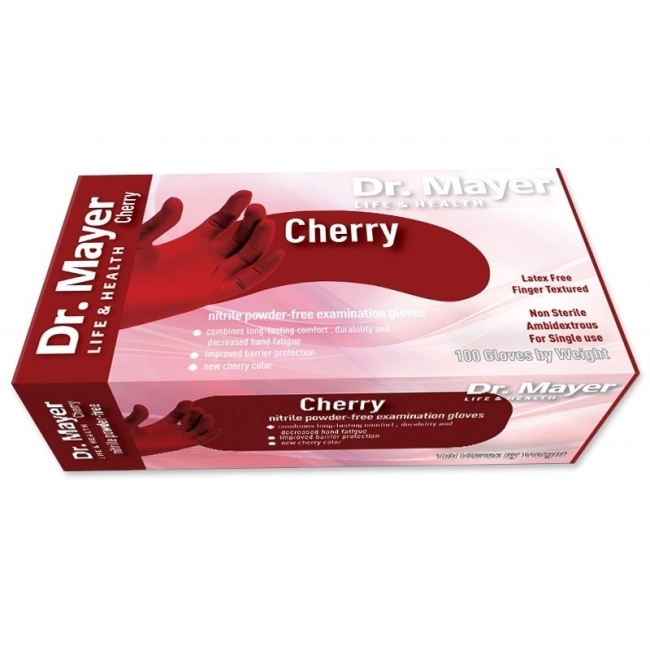 Manusi nitril Cherry Red Marimea XS Dr. Mayer
