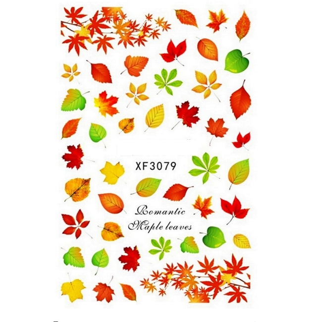 Sticker model unghii Autumn Leaves XF3079