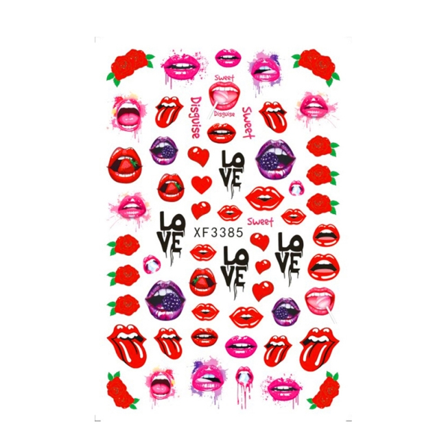 Sticker model unghii Lips XF 3385