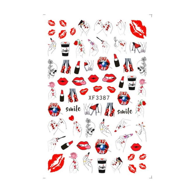Sticker model unghii Lips XF 3387