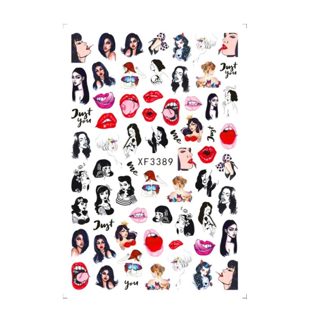 Sticker model unghii Lips XF 3389