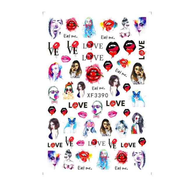 Sticker model unghii Lips XF 3390