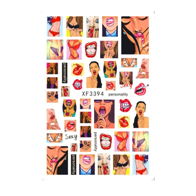 Sticker model unghii Lips XF 3394