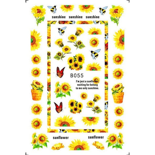 Sticker model unghii Sunflower B055