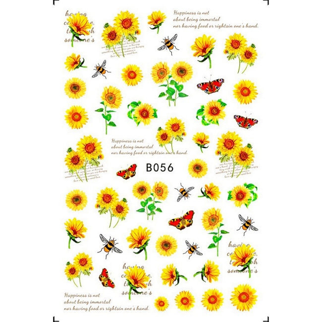 Sticker model unghii Sunflower B056