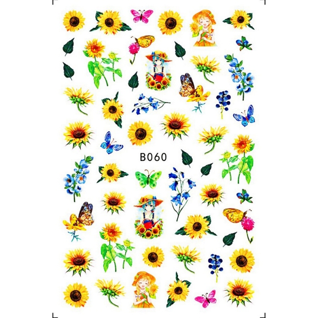 Sticker model unghii Sunflower B060