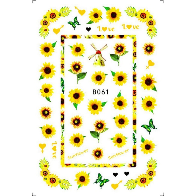 Sticker model unghii Sunflower B061