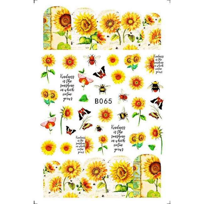 Sticker model unghii Sunflower B065