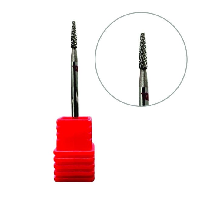 Bit/Capat freza unghii din Carbid pentru Corecții Con Small Red