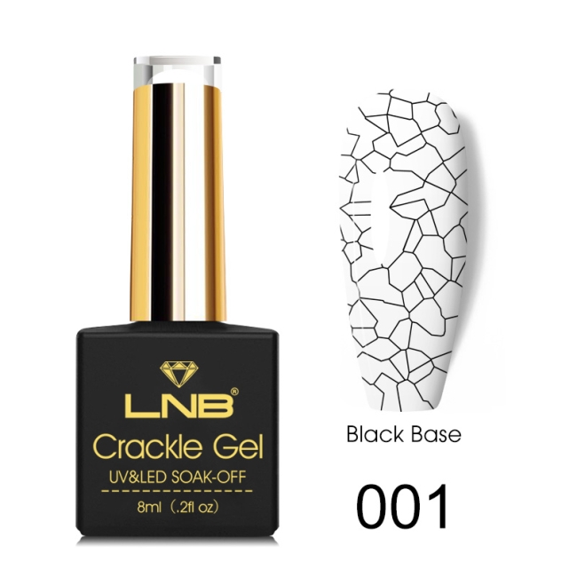 Crackle Gel Soak-Off 001 White LNB 8 ml