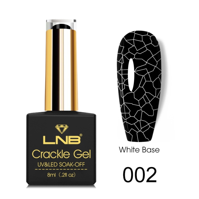 Crackle Gel Soak-Off 002 Black LNB 8 ml