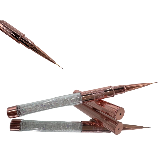 Pensula tip liner pentru linii fine si extrafine Rose Gold 10 mm LNB