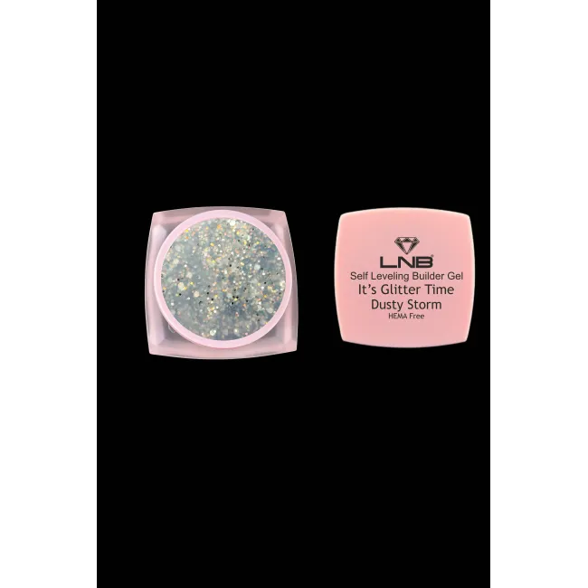 Self Leveling Builder Gel It's Glitter Time Dusty Storm Hema Free LNB 30 Gr.