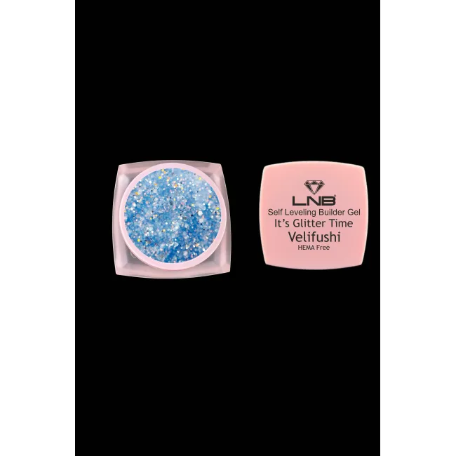 Self Leveling Builder Gel It's Glitter Time Velifushi Hema Free  LNB 30 Gr.