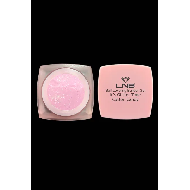 Self Leveling Builder Gel It's Glitter Time Cotton Candy Hema Free LNB 30 Gr.