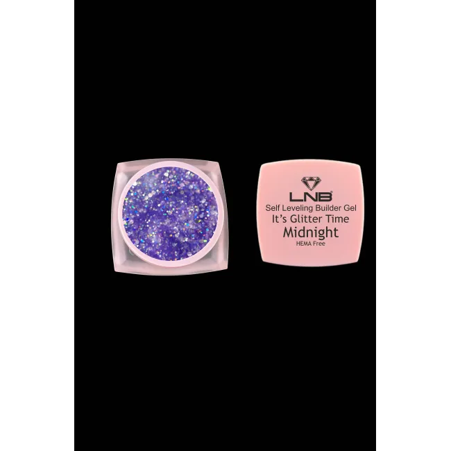 Self Leveling Builder Gel It's Glitter Time Midnight Hema Free LNB 30 Gr.